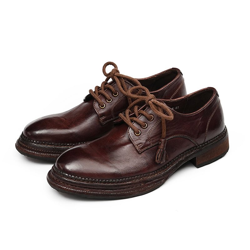 Men’s Heritage Derby Shoes with Handcrafted Detailing - 0cm