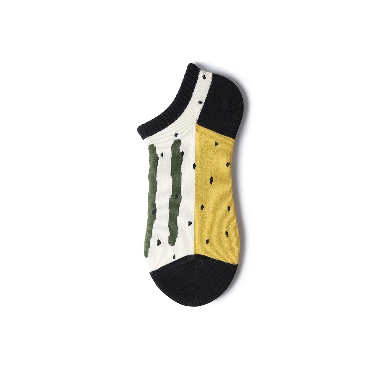 Novelty Pattern Thin Ankle Socks – Men's 5 - Pair Summer Low - Cut Set