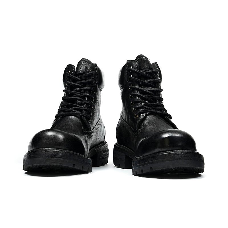 Men’s Rugged Outdoor Combat Boots with Heavy - Duty Traction Sole - 0cm