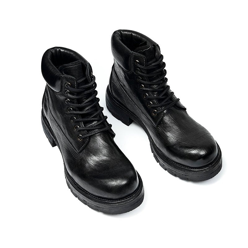 Men’s Rugged Outdoor Combat Boots with Heavy - Duty Traction Sole - 0cm