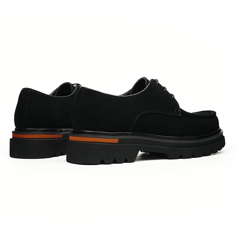 Men’s Suede Derby Shoes with Rugged Business Sole - 0cm