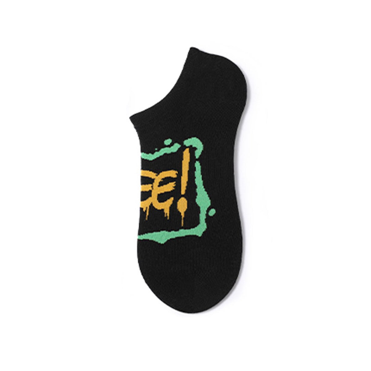 Urban Graffiti Graphic Ankle Socks – Men's 5 - Pair Street Art Summer Set