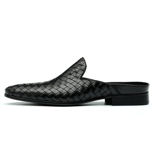 Men’s Woven Calfskin City Stroll Mules - 0cm