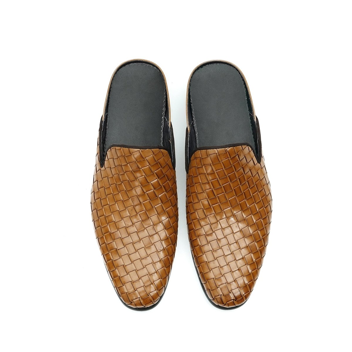 Men’s Woven Calfskin City Stroll Mules - 0cm