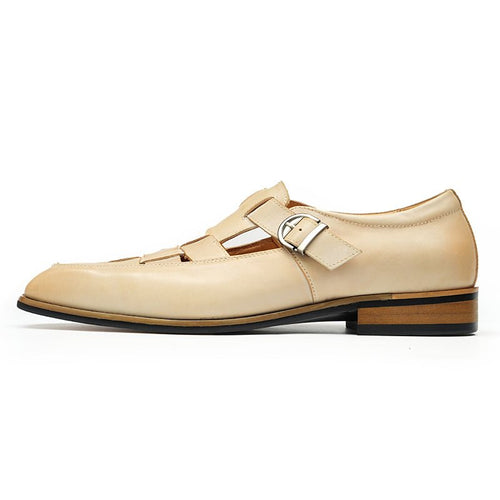 Men’s Woven Leather Coastal Sandals - 0cm