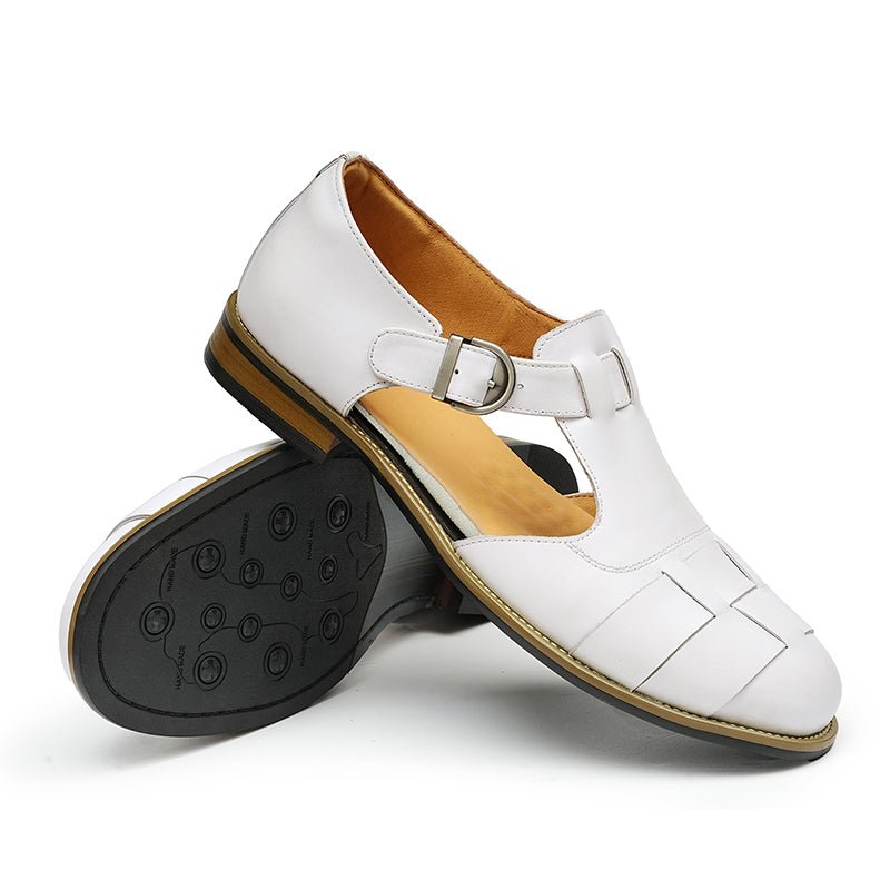 Men’s Woven Leather Riviera Sandals - 0cm