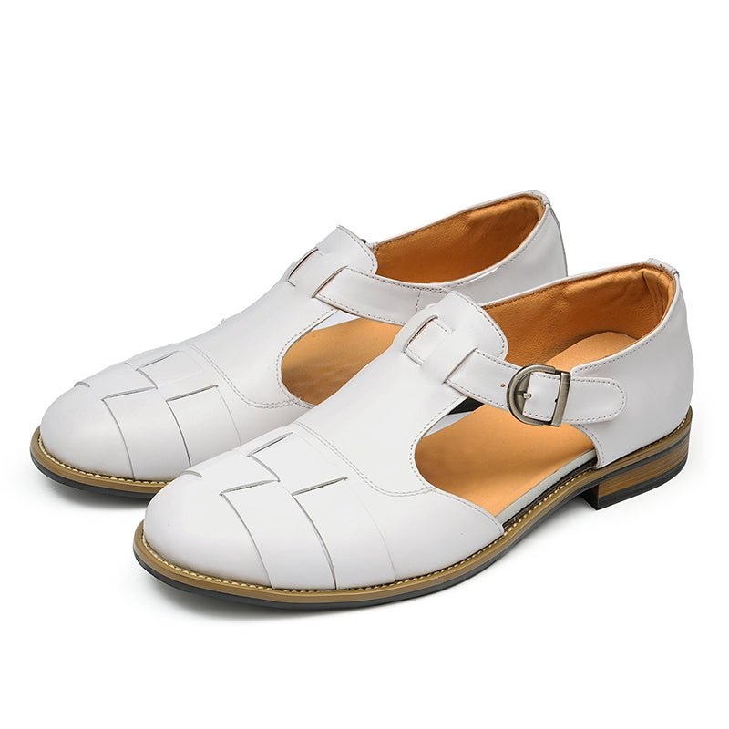 Men’s Woven Leather Riviera Sandals - 0cm