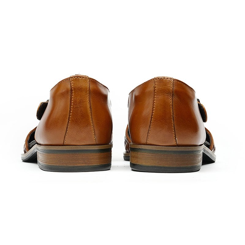 Men’s Woven Leather Riviera Sandals - 0cm