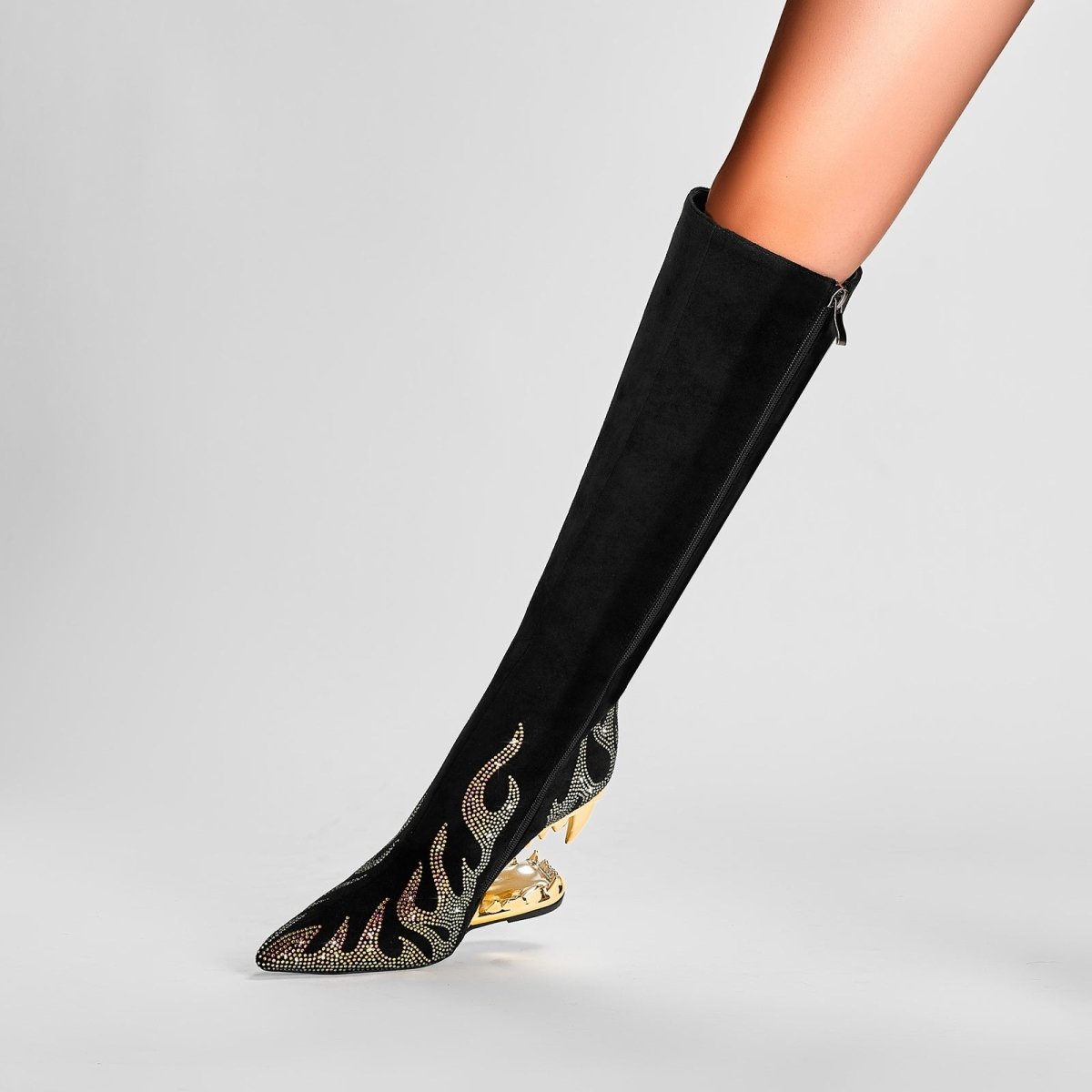 metallic - flames - bite - heel - black - knee - high - boots_all_gold_8.jpg