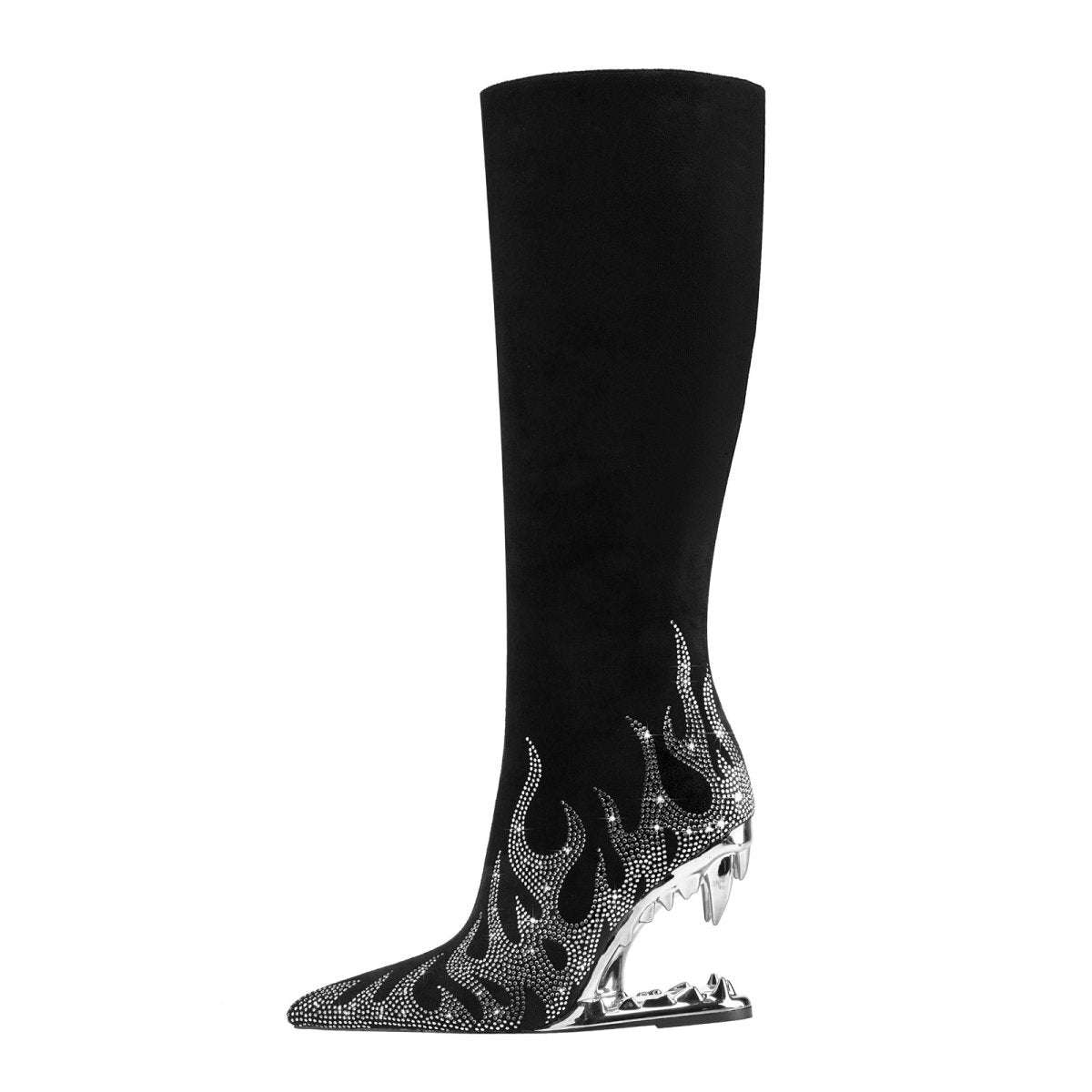 metallic - flames - bite - heel - black - knee - high - boots_all_silver_1.jpg
