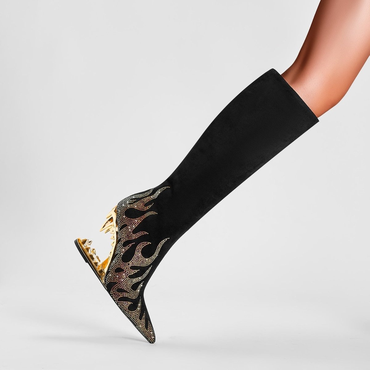 metallic - flames - bite - heel - black - knee - high - boots_all_gold_9.jpg