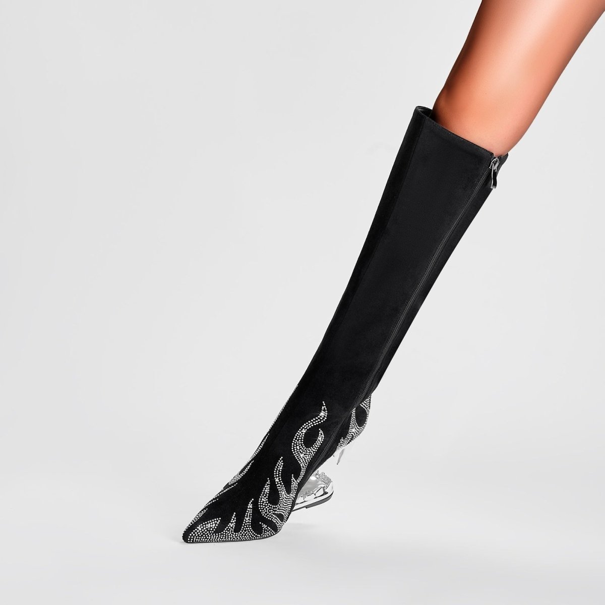 metallic - flames - bite - heel - black - knee - high - boots_all_silver_8.jpg