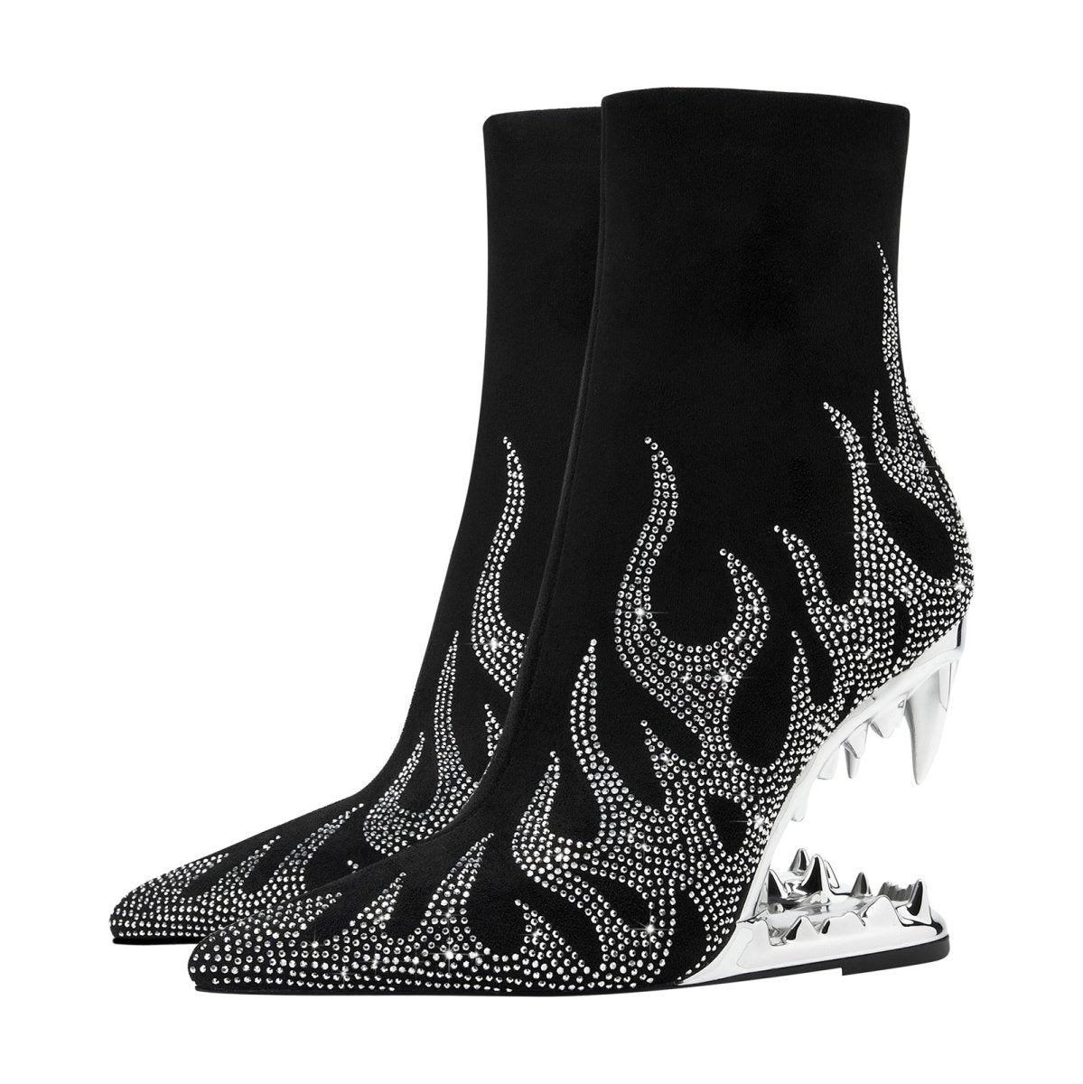 metallic - flaming - down - bite - heel - black - ankle - boots_all_silver_3.jpg