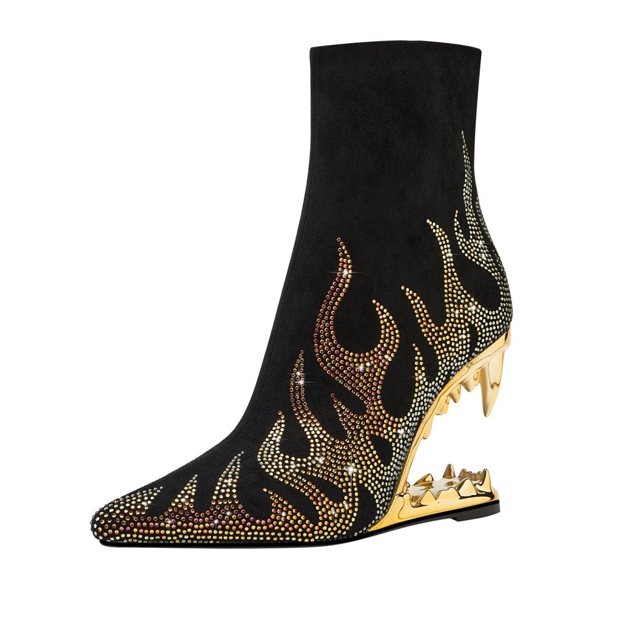 metallic - flaming - down - bite - heel - black - ankle - boots_all_gold_2.jpg