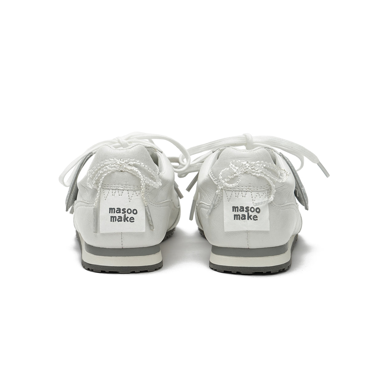 Metallic Retro Double Lace Low Top Sneakers with Heel Bow