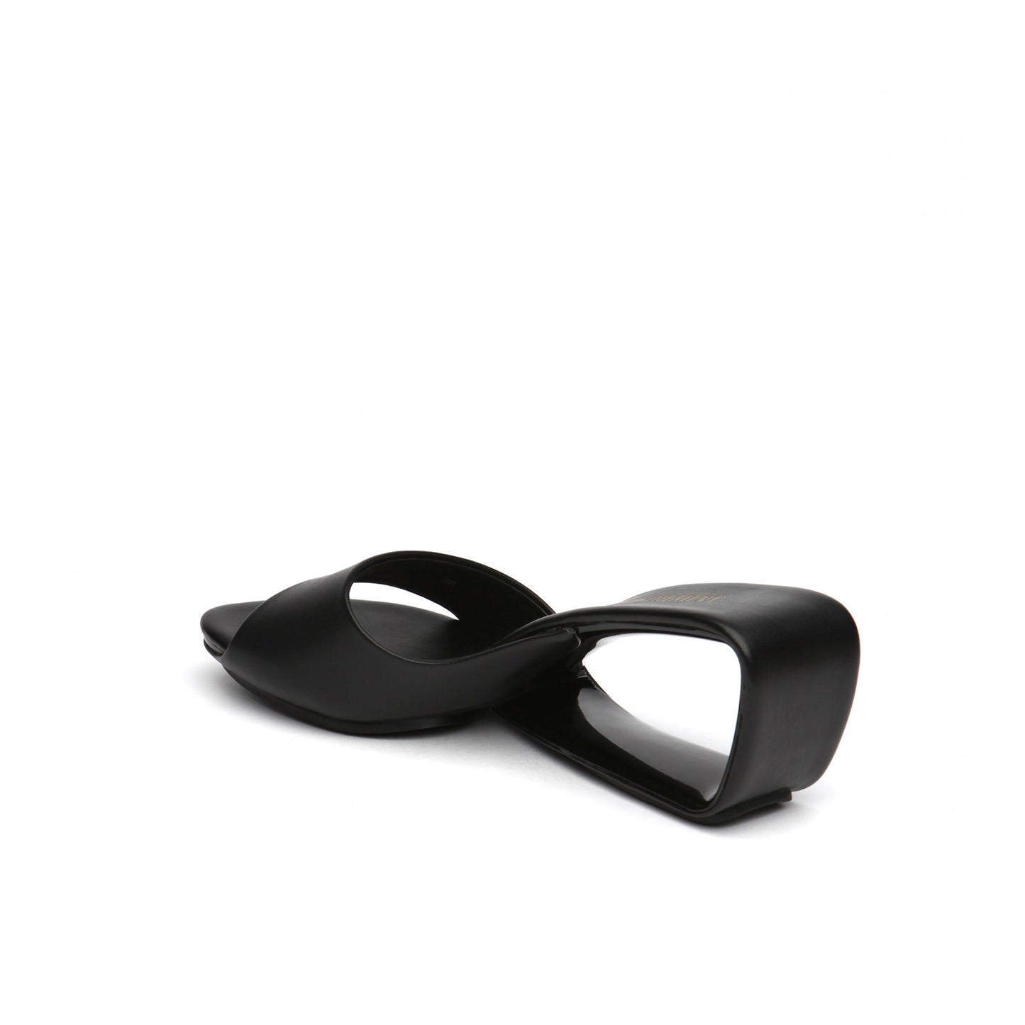 mid heel wedge sandals all black 4