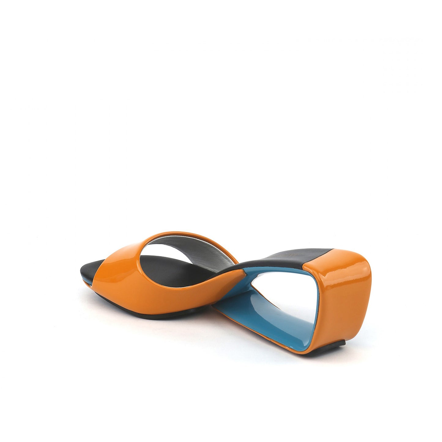 mid heel wedge sandals all orange 4