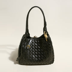 Milton Woven Leather Tote Bag