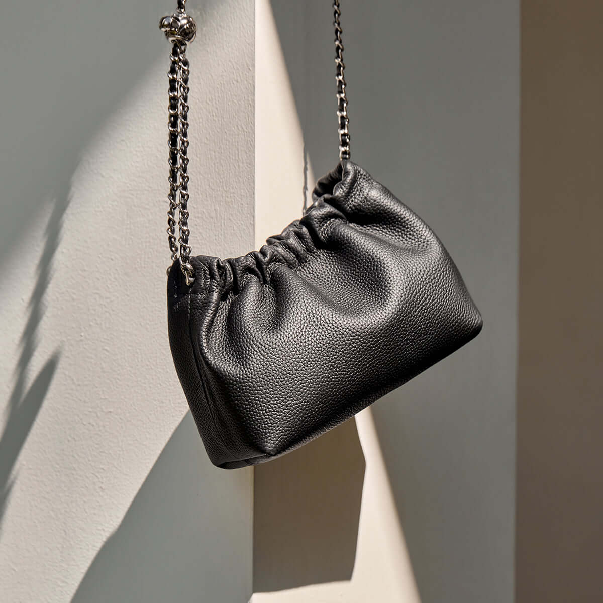 mini dumpling clutch crossbody bag black 4