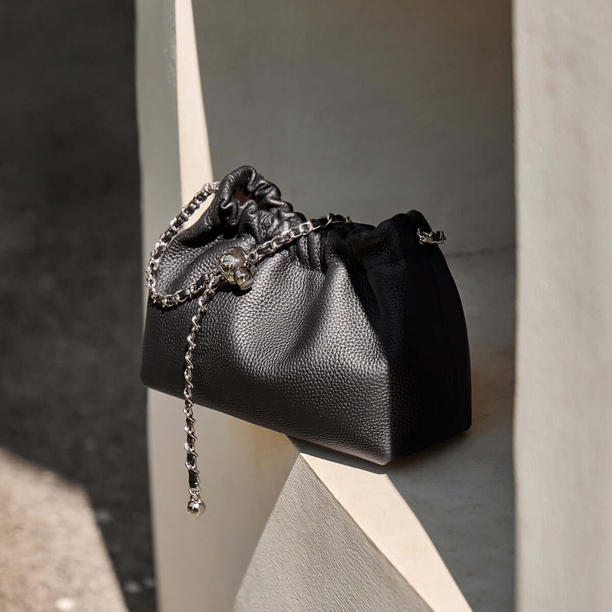 mini dumpling clutch crossbody bag black 5