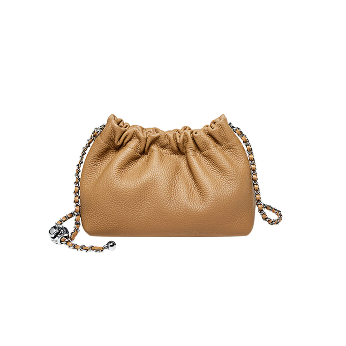 mini dumpling clutch crossbody bag tan 1