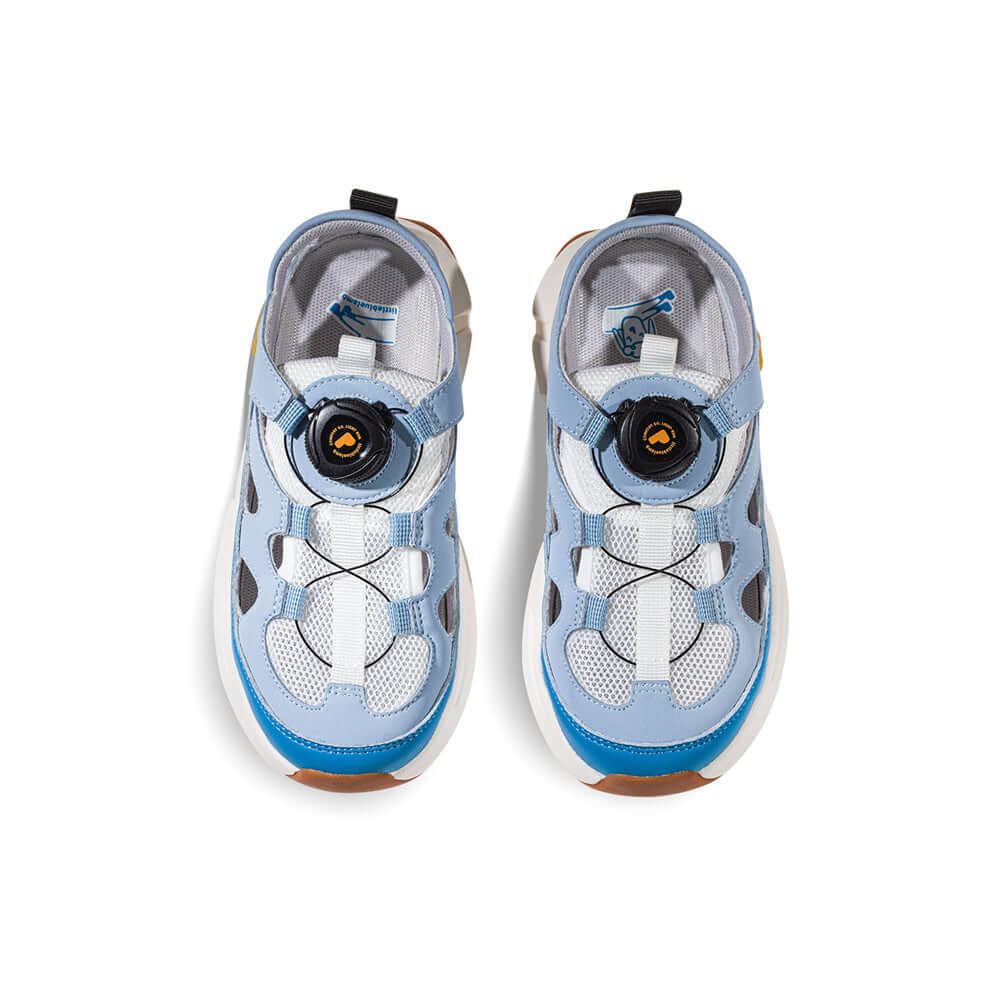 mini sporty non slip breathable soft sole walking shoes all blue 4