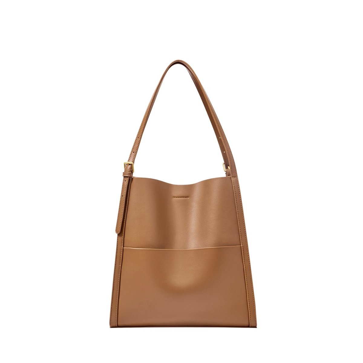 Minimal Soft Leather Commuter Tote Bag