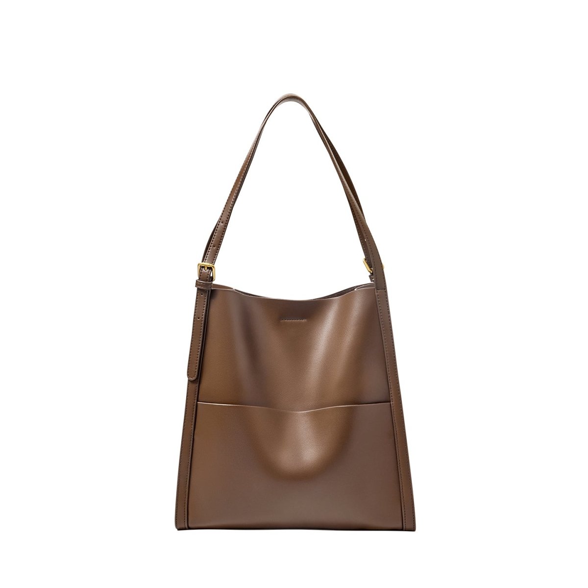 Minimal Soft Leather Commuter Tote Bag