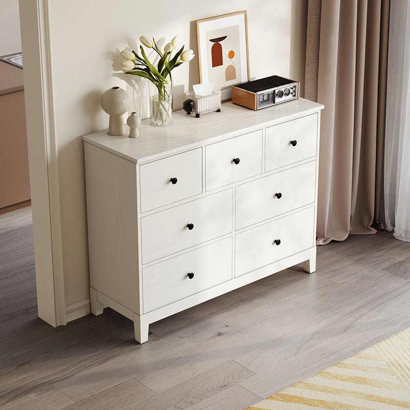 Minimalist Cream 7 Drawer Storage Cabinet - 0cm