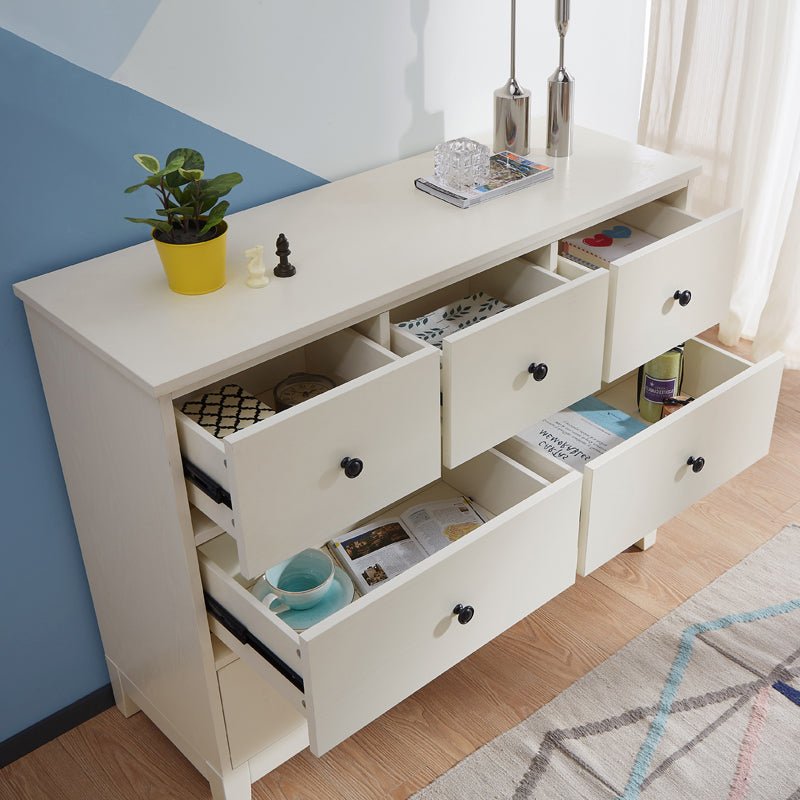 Minimalist Cream 7 Drawer Storage Cabinet - 0cm