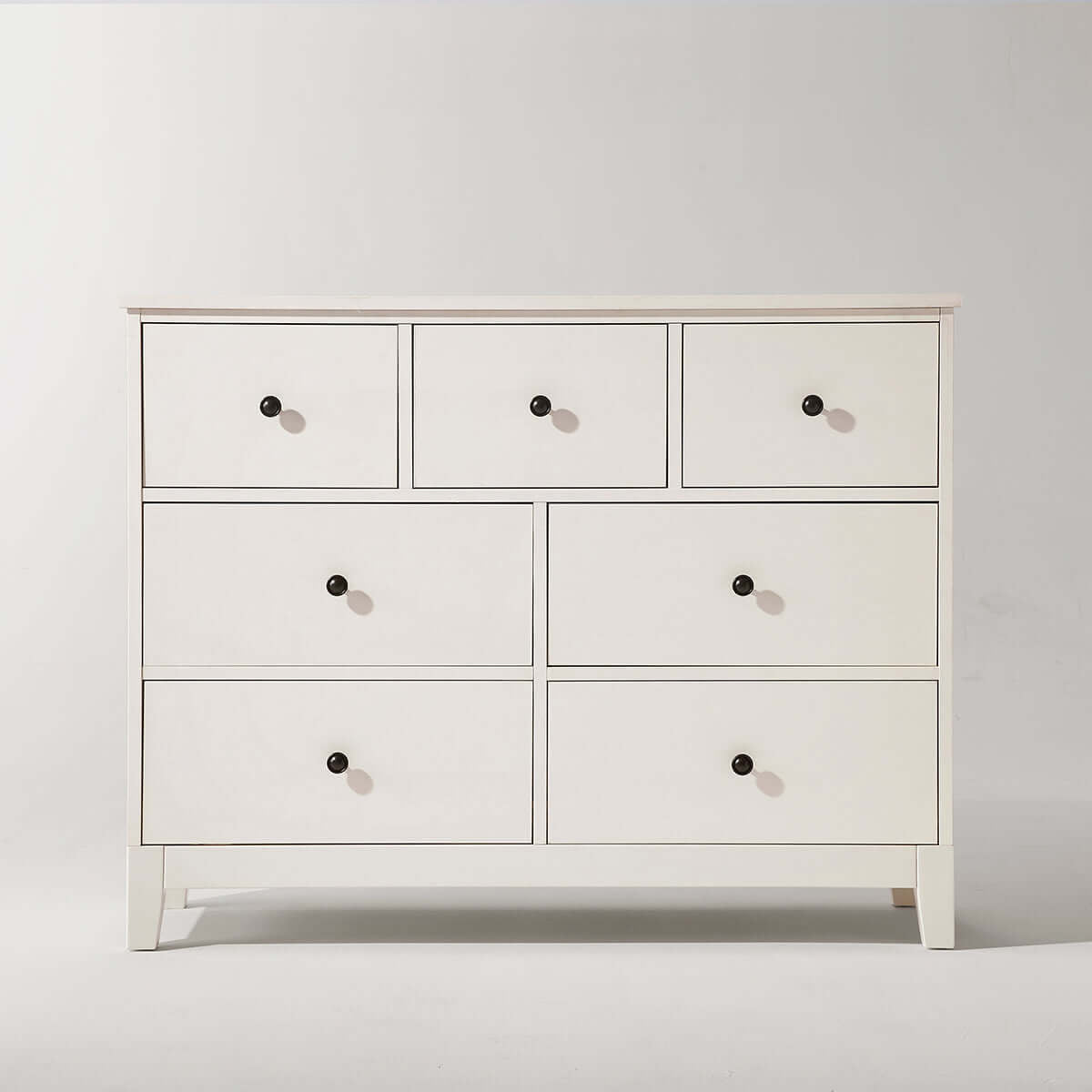 Minimalist Cream 7 Drawer Storage Cabinet - 0cm