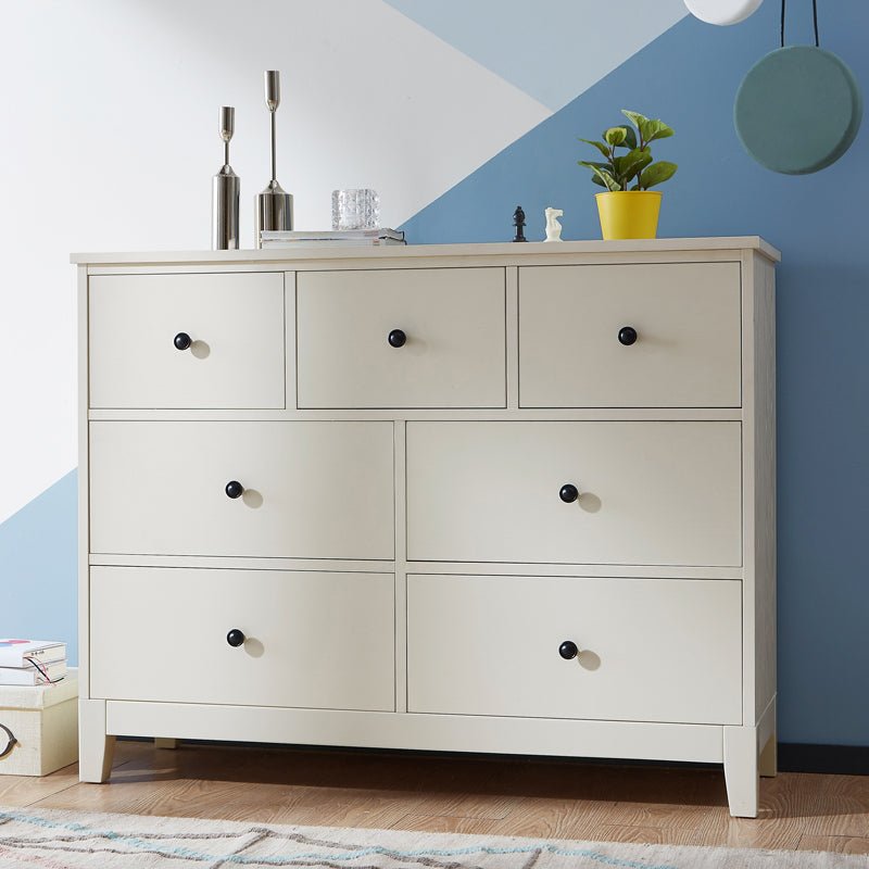 Minimalist Cream 7 Drawer Storage Cabinet - 0cm