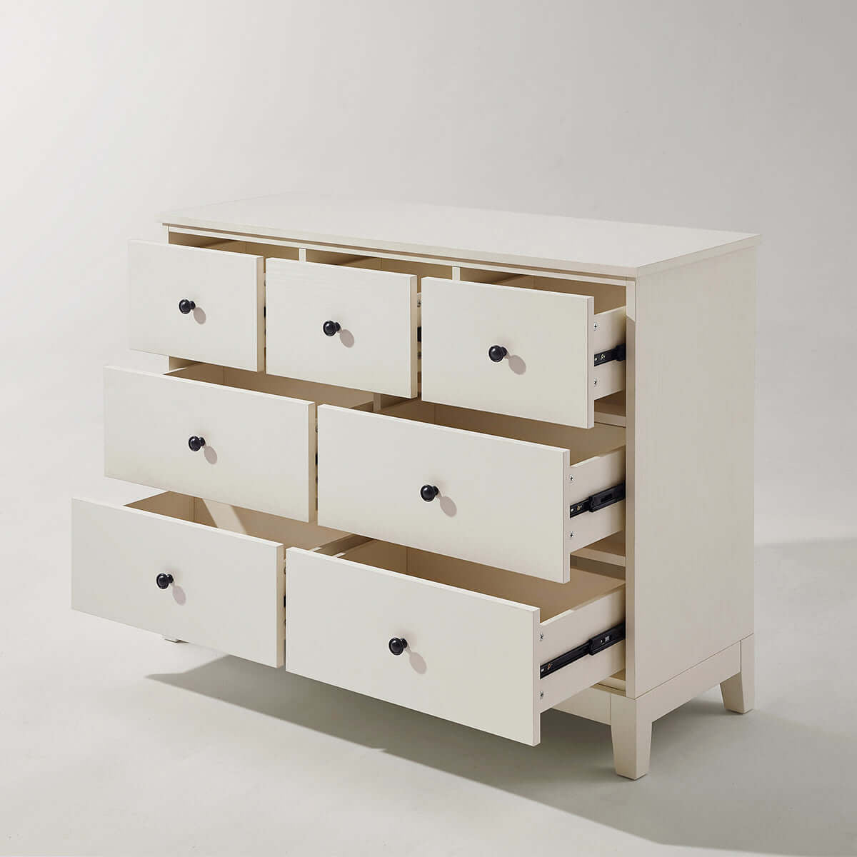 Minimalist Cream 7 Drawer Storage Cabinet - 0cm