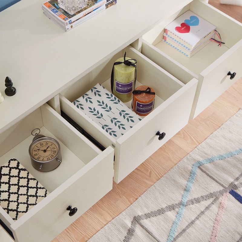 Minimalist Cream 7 Drawer Storage Cabinet - 0cm