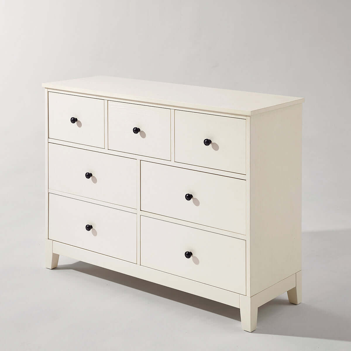 Minimalist Cream 7 Drawer Storage Cabinet - 0cm