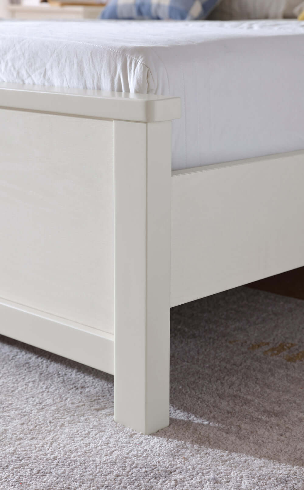 minimalist cream bedset with matress and headboard all white 16