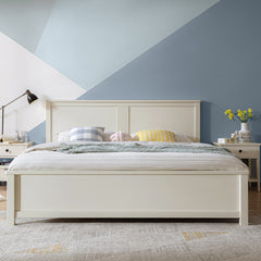 Minimalist Cream Bedset with Matress and Headboard