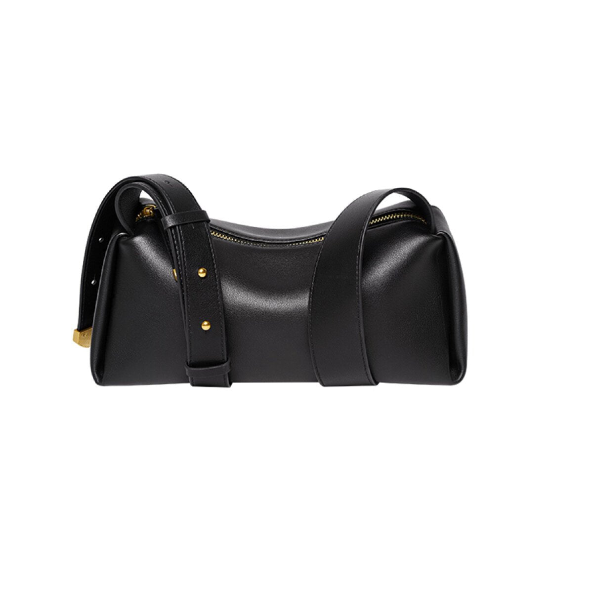 Minimalist Leather Baguette Shoulder Bag