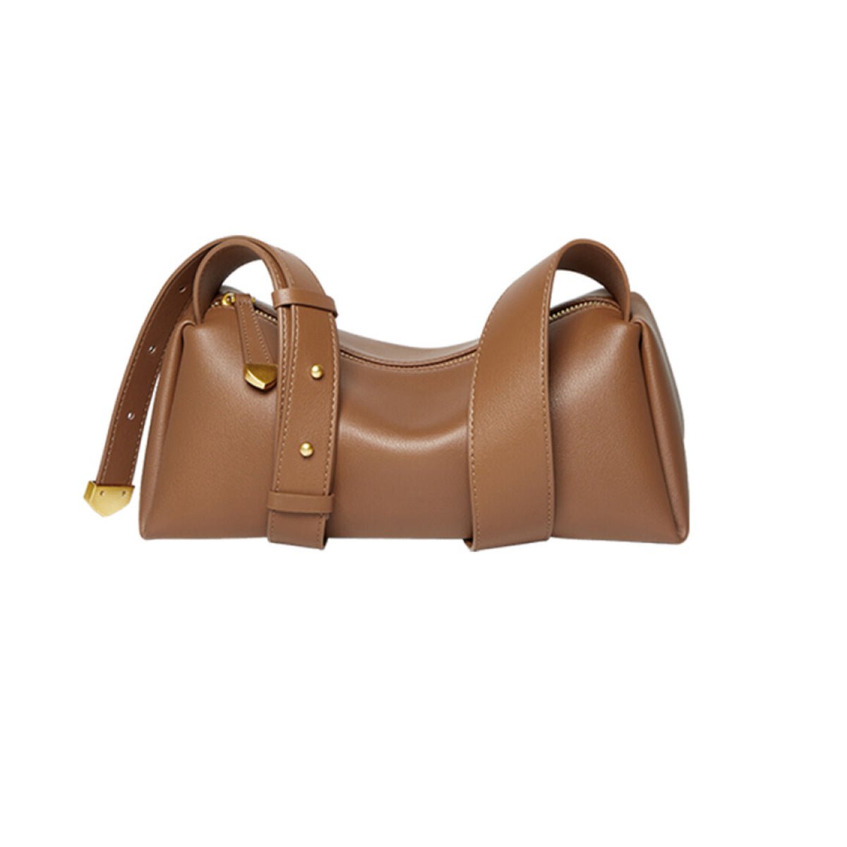 Minimalist Leather Baguette Shoulder Bag