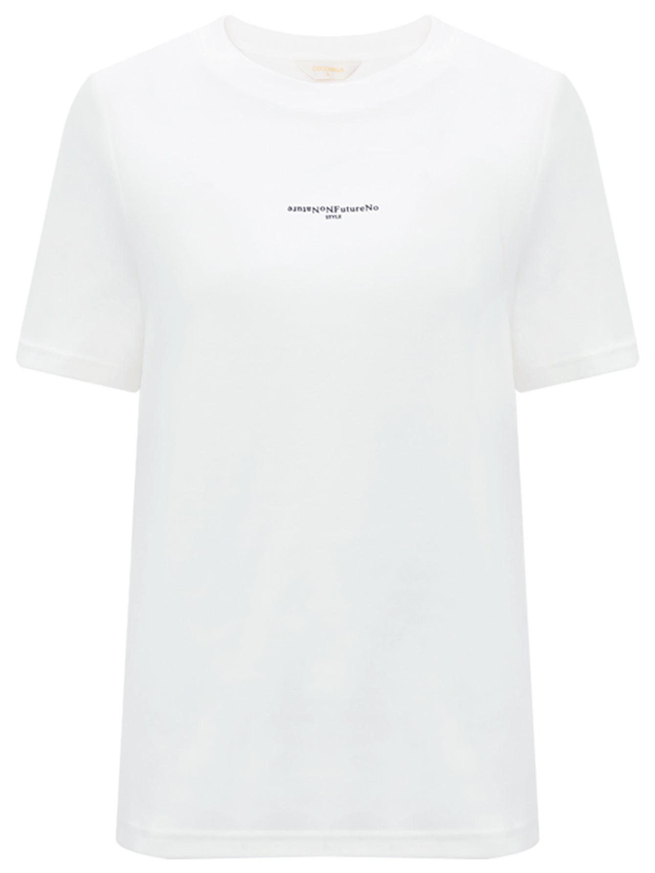 minimalist letter print crew neck short sleeve tee all white 4