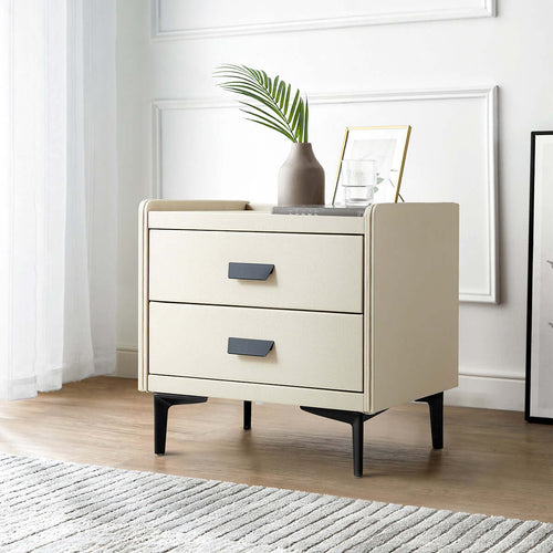 minimalist modern luxurious bedside table cream 1