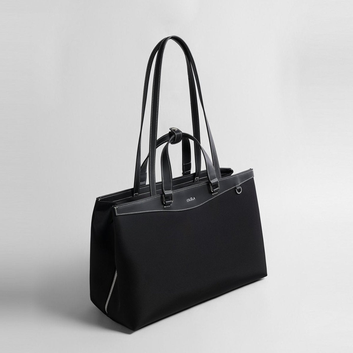 Minimalist Nylon Laptop Tote Bag – Lightweight Water-Resistant Work Bag