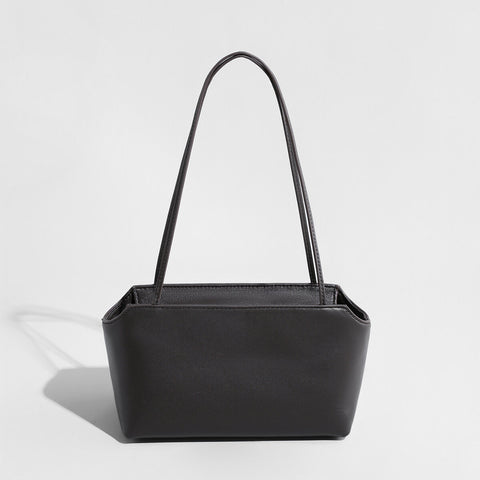 Minimalist Structured Leather Underarm Shoulder Bag – Classic Everyday Tote
