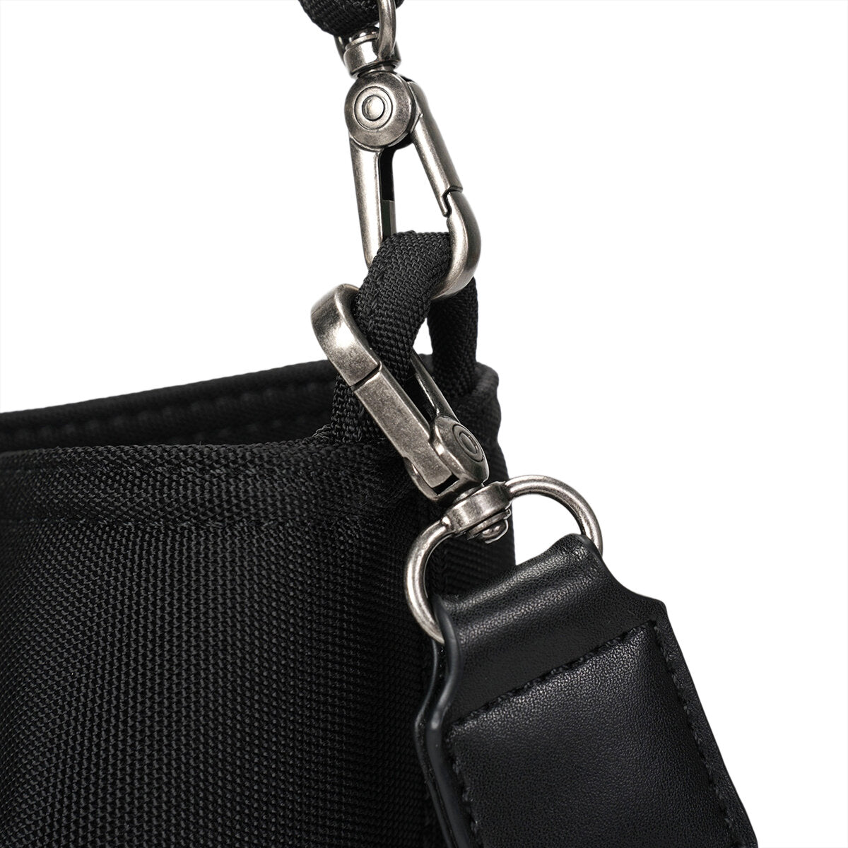 Minimalist Water-Resistant Nylon Bucket Bag – Convertible Crossbody & Shoulder Bag with Dual Straps