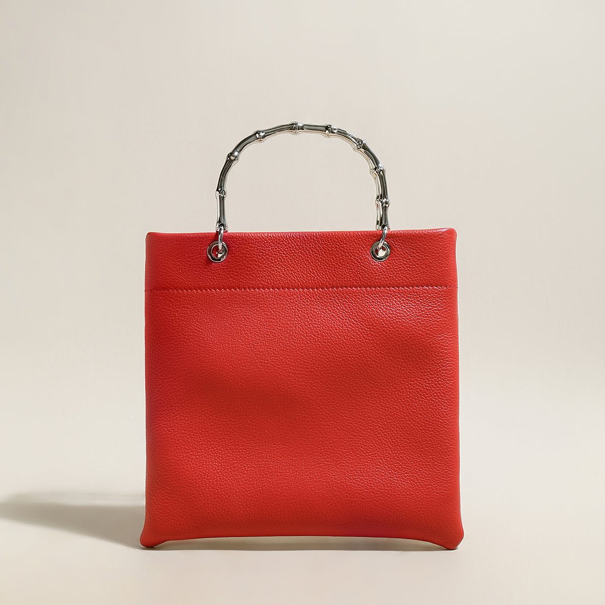 Minimalistic Square Structured Top Handle Bag - 0cm
