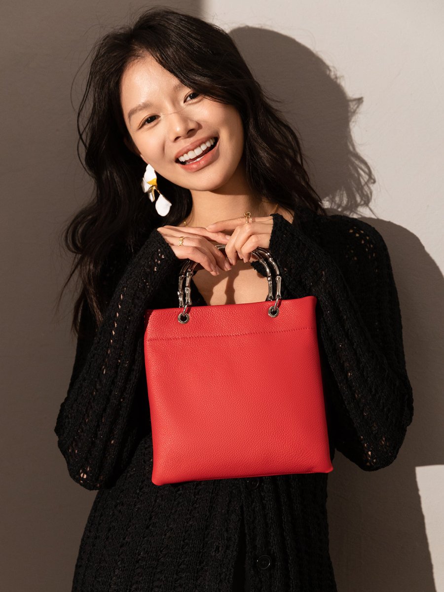 Minimalistic Square Structured Top Handle Bag - 0cm