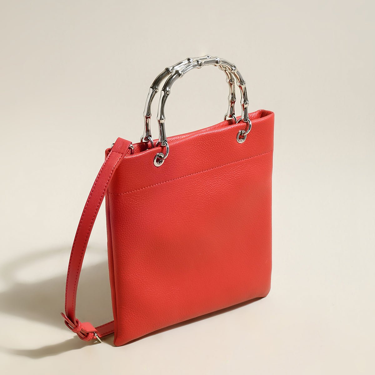 Minimalistic Square Structured Top Handle Bag - 0cm