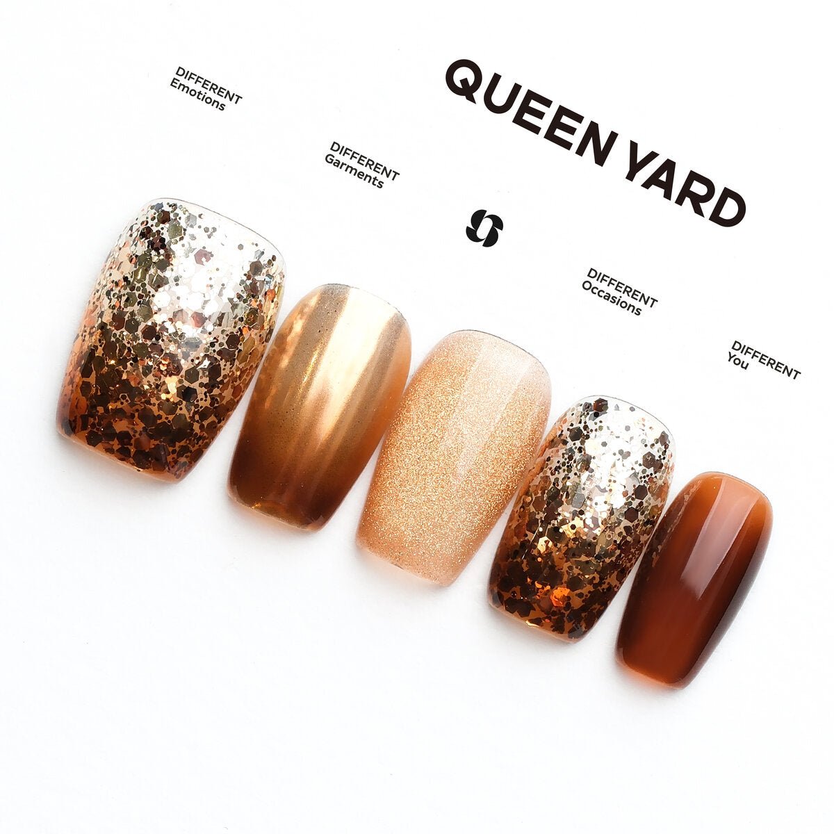 Mocha Mousse Mixed-Finish Press-On Nails