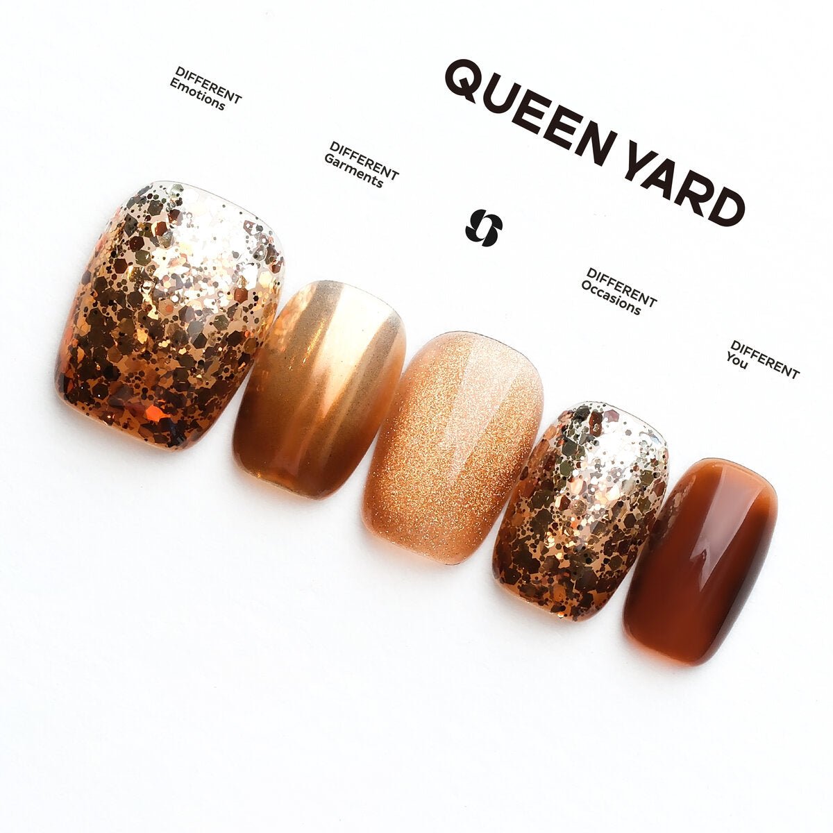 Mocha Mousse Mixed-Finish Press-On Nails