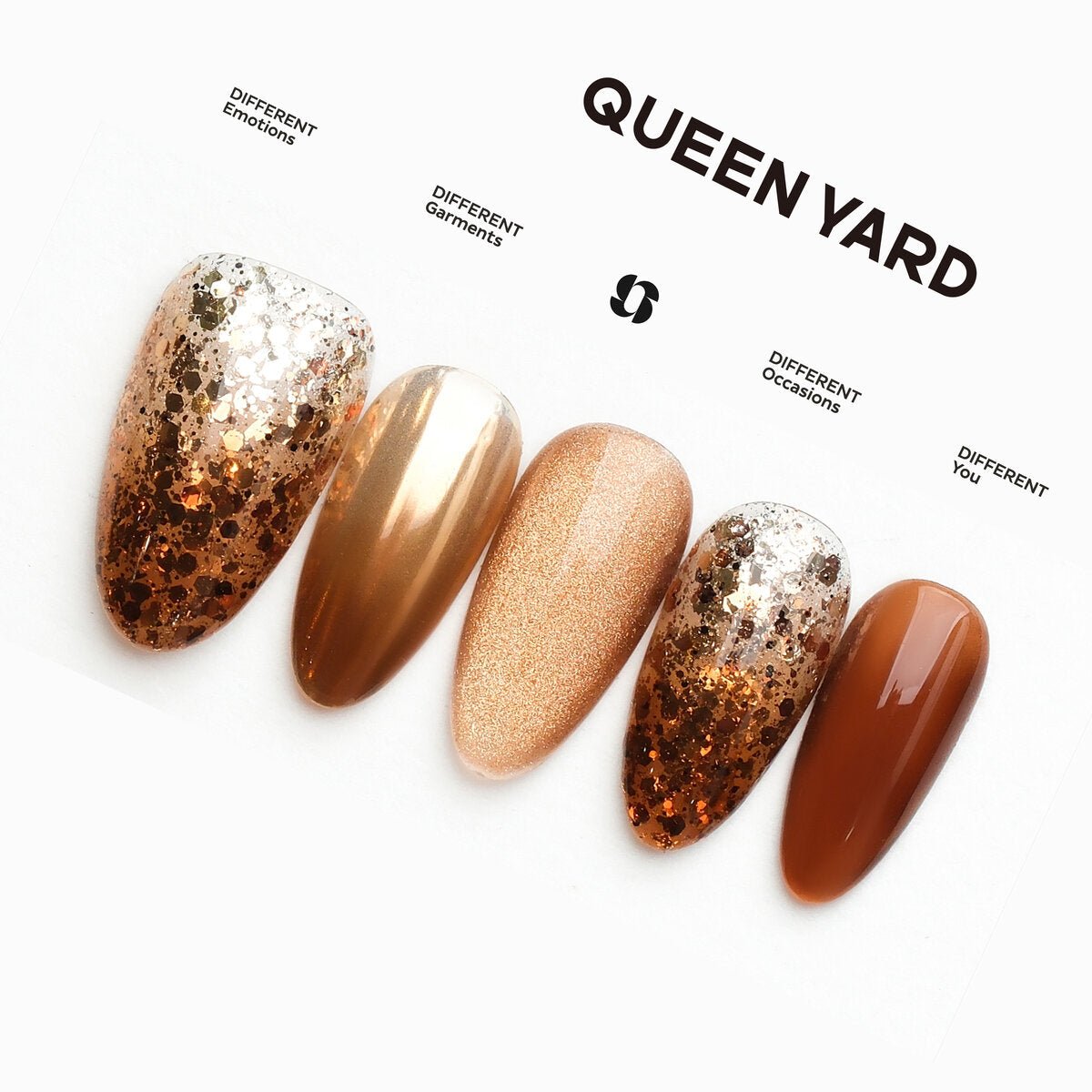 Mocha Mousse Mixed-Finish Press-On Nails
